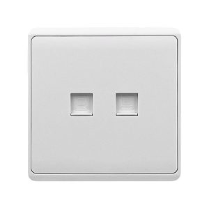 LONDON DOUBLE COMPUTER RJ45 SOCKET WHITE