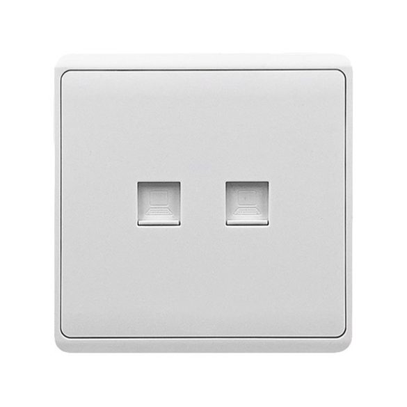 LONDON DOUBLE COMPUTER RJ45 SOCKET WHITE