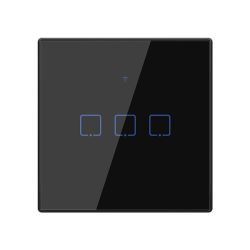 WI-FI SMART TOUCH EU 3 GANG 1 WAY SWITCH BLACK