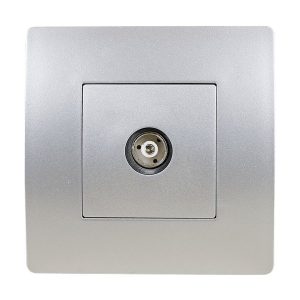 EL BASIC TZ111 TV ANTENNA SOCKET SILVER GREY-OLD