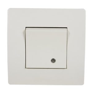 EL BASIC TG114 1 BUTTON 1 WAY SWITCH WITH LIGHT WH