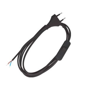 POWER CABLE H03VV-F 2G0,50MM? WITH SWITCH 2M BLACK