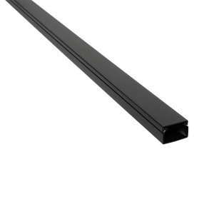 2m. 25X25 PLASTIC CABLE TRUNKING CT2 BLACK