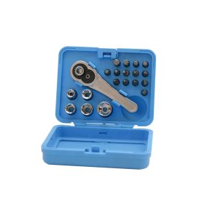 20PC SOCKET & SCREWDRIVER BIT TOOL SET CRV