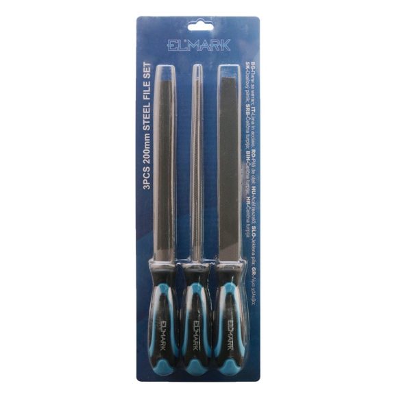 3PCS 200mm STEEL FILE SET