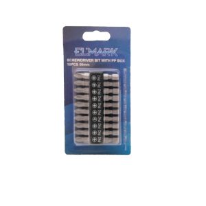 SCREWDRIVER BIT WITH PP BOX 10PCS 50mm