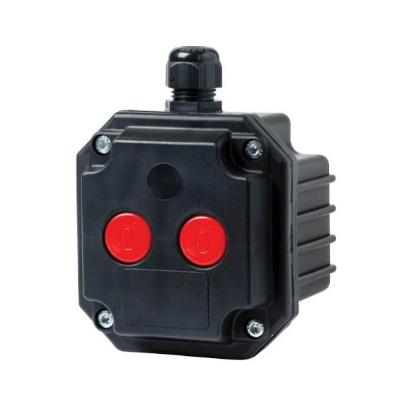 BOX SS- 2 STOP BUTTONS WHIT 2 ENTRIES, IP65