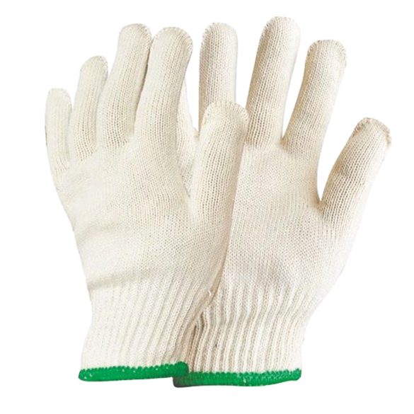 COTTON SAFETY GLOVES SIZE 10