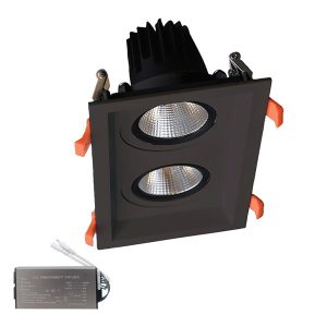 DOUBLE LED SPOT LIGHT 2X15W 230V 3000K BL+EMERGENCY KIT 92DL81F3030/BLE