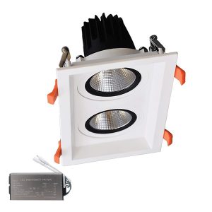 DOUBLE LED SPOT LIGHT 2X30W 230V 3000K WH+EMERGENCY KIT 92DL82F6030/WHE