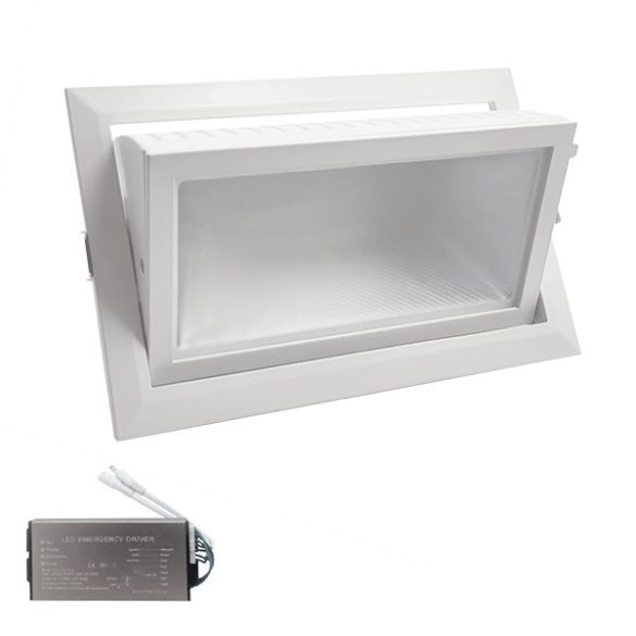 RECESSED DOWN LIGHT EL-6705 40W 3000K, FEHÉR+EMERGENCY KIT 92EL67054030/WHE