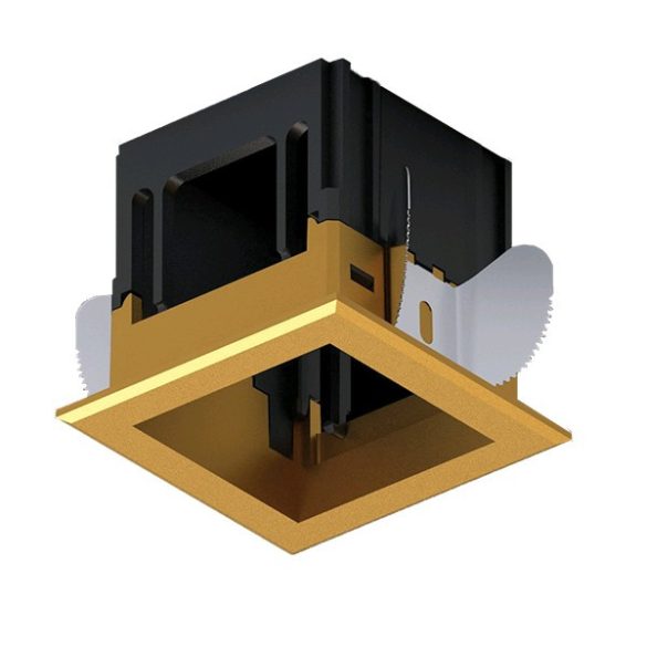 MODENA 1 MODULE RECESSED BOX WITH FRAME BRASS 92MOD1GR/BR