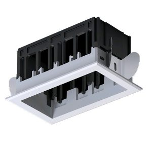 MODENA 2 MODULE RECESSED BOX WITH FRAME FEHÉR 92MOD2GR/WH