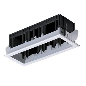 MODENA 3 MODULE RECESSED BOX WITH FRAME FEHÉR 92MOD3GR/WH