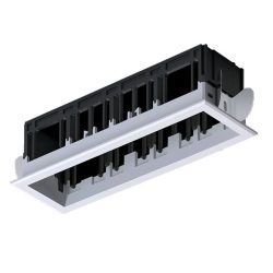 MODENA 4 MODULE RECESSED BOX WITH FRAME FEHÉR 92MOD4GR/WH