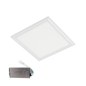 LED PANEL 24W 4000K-4300K 295/295 FEHÉR KERET+SÜRGŐSSÉGI KÉSZLETTEL