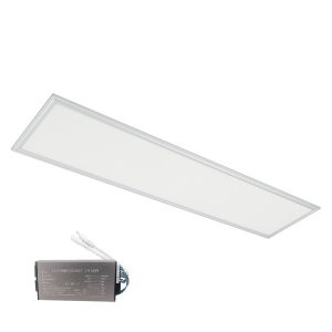 LED PANEL 48W 6400K 295X1195MM UGR<19 IP54 +SÜRGŐSSÉGI KÉSZLETTEL