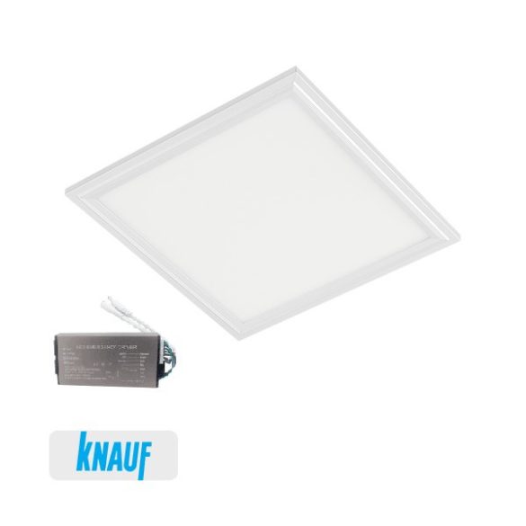 LED PANEL FOR DRYWALL 48W 6400K 595x595mm  IP54+EMERGENCY KIT