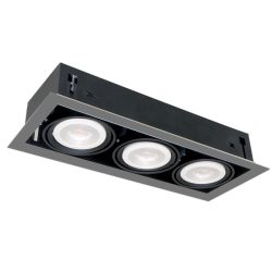   LED KIEMELŐVILÁGÍTÁS QUAD310 10W 3XE27 4000K SÖTÉT SZÜRKE