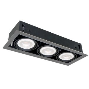 LED KIEMELŐVILÁGÍTÁS QUAD310 10W 3XE27 4000K SÖTÉT SZÜRKE