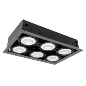 LED KIEMELŐVILÁGÍTÁS QUAD610 10W 6XE27 4000K SÖTÉT SZÜRKE 92Q61040DGR