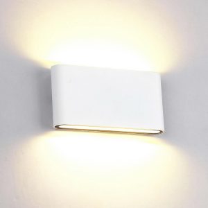 LED FALI LÁMPA 2X6W KEREKÍTETT 4000K IP65 FEHÉR 969LEDW12/WH