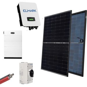 HYBR. SOLAR SYSTEM 3P/10kW 430W PANELS WITH BATT.