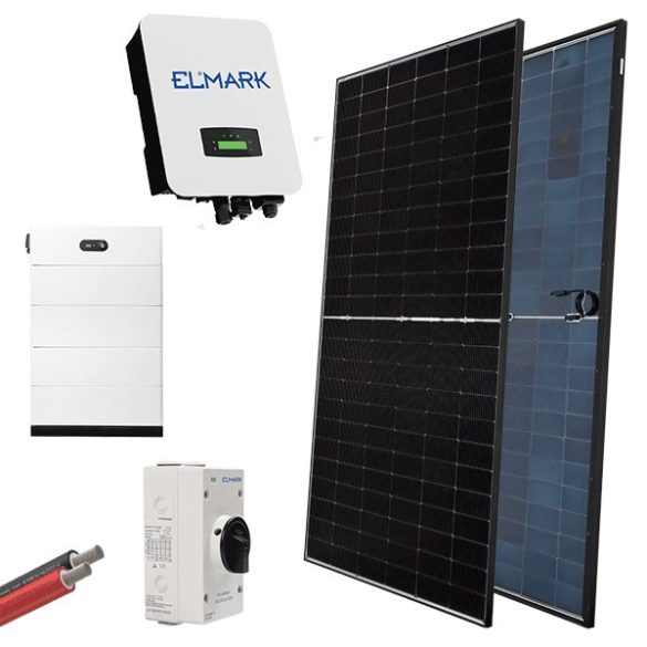 HYBR. SOLAR SYSTEM 3P/10kW 580W PANELS WITH BATT.