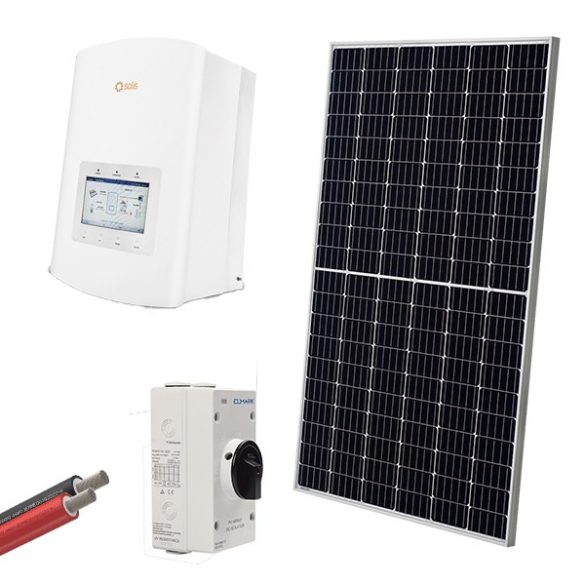 HYBR. SOLAR SYSTEM 1P/3.6kW 465W PANELS WITH BATT.