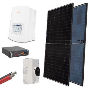 HYBR. SOLAR SYSTEM 1P/3.6kW 580W PANELS WITH BATT.