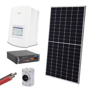 HYBR. SOLAR SYSTEM 1P/5kW 465W PANELS WITH BATT.