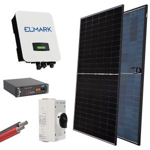 HYBR. SOLAR SYSTEM 1P/5kW 580W PANELS WITH BATT.