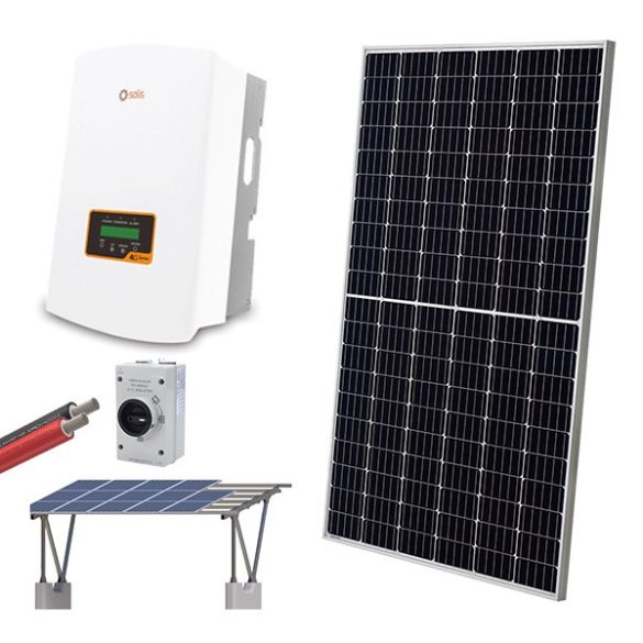 ON GRID SOLAR SYSTEM SET 1P/5KW+CARPORT STRUCTURE