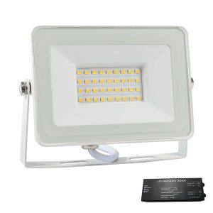 VEGA30 SLIM SMD 30W LEDES FÉNYVETŐ 3000K WHITE+SÜRGŐSSÉGI KÉSZLETTEL