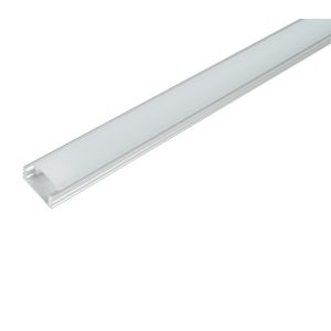 ELM718/1 ALUMINIUM PROFIL LED SZALAGHOZ, MATT TAKARÓPROFIL, FELÜLETRE SZERELHETŐ