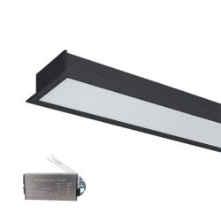   LED PROFIL SÜLLYESZTETT SZERELÉSŰ S77 48W 4000K 1200MM FEKETE+SÜRGŐSSÉGI KÉSZLET