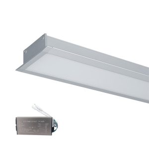 LED PROFIL SÜLLYESZTETT SZERELÉSŰ S77 24W 4000K 600MM SZÜRKE+SÜRGŐSSÉGI KÉSZLETT