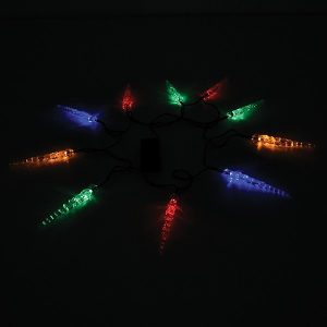 CHRISTMAS ICICLE LIGHT 10PCS RGB 2XAA IP44 99CRL008RGB