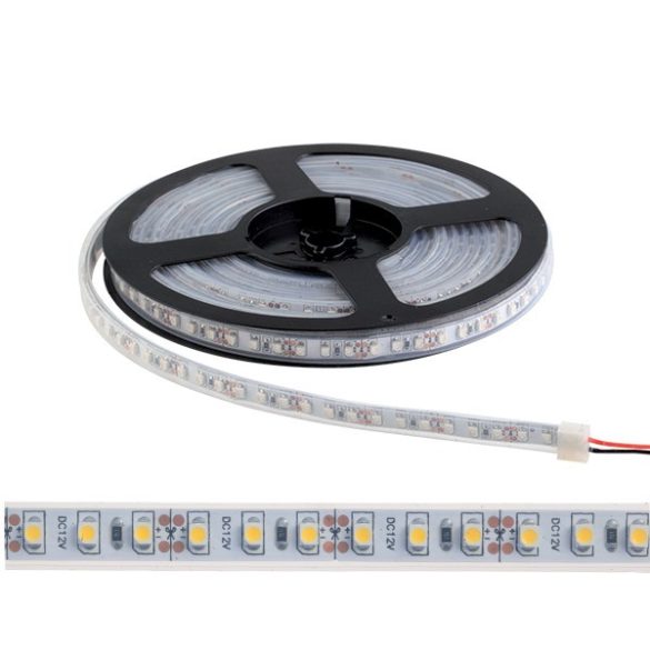 LED SZALAG LED600 3528 12V DC IP65 120PCS/1M HIDEG FEHÉR 99LED491