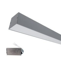   LED PROFIL FELÜLETRE SZERELHETŐ S77 48W 4000K 1200MM SZÜRKE+SÜRGŐSSÉGI KÉSZLETTE