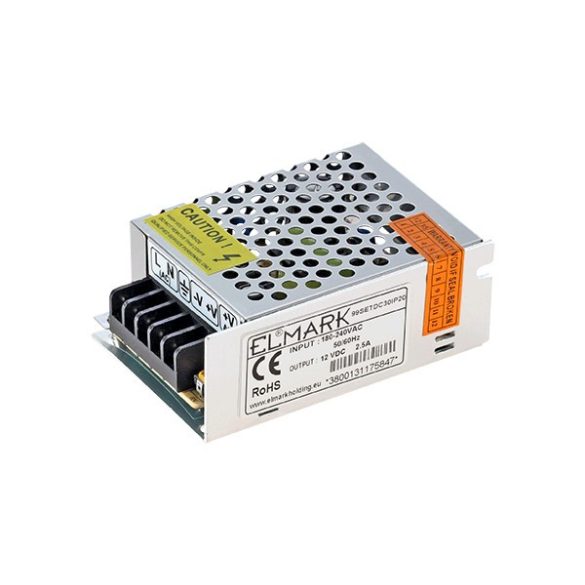 SETDC36 TÁPEGYSÉG LEDHEZ 36W 230AC/12VDC IP20