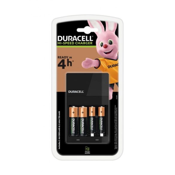 Duracell CEF14 akkutöltő+2db1300mAh  AA +2db 750mAh AAA akku