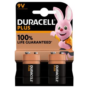 Duracell Plus 9V MN1604 alkáli elem 6LR61 BL/2