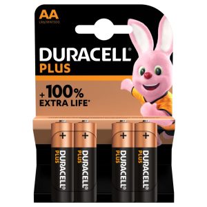 Duracell Plus 100% Extra Life AA MN1500 ceruza (LR6) alkáli elem bl/4