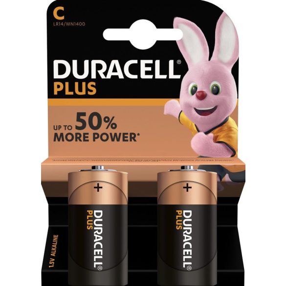 Duracell Plus C MN1400 baby (LR14) alkáli elem bl/2