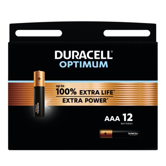 Duracell OPTIMUM AAA MN2400 mikró (LR03) alkáli elem BL/12