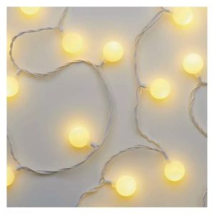 LED fényfüzér,cseresznye  2,5 cm,4 m,kül.- és beltéri,meleg fehér D5AW01