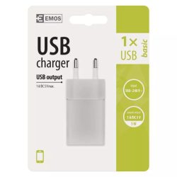 EMOS UNIVERZÁLIS USB TÖLTŐ BASIC 1A (5W)