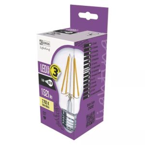 EMOS LED Filament izzó E27 11W 1521lm meleg fehér Z74282