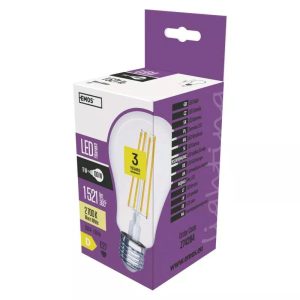 EMOS LED Filament izzó E27 11W 1521lm meleg fehér Z74284